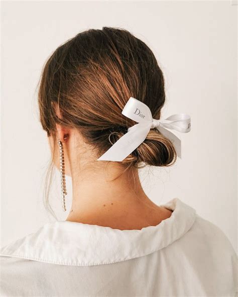 dior hair bow|Dior hair clip.